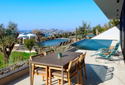 Bodrum Yalıkavakda 3 Odalı Deniz Manzaralı Özel Havuzlu Yazlık Kiralık Villa BD490